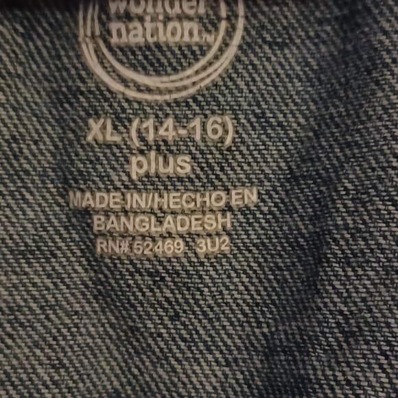 Wonder Nation Embroidered Start Denim Jean Jacket Kids size Xl (14/16 Plus ) - Picture 5 of 6